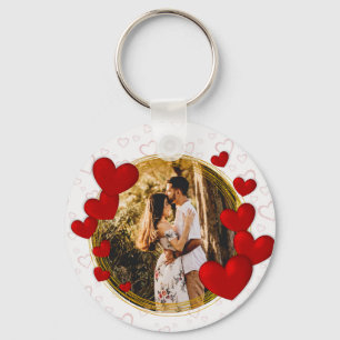 Elegante Valentinstage, Liebe, Jahrestag Rotes Her Schlüsselanhänger