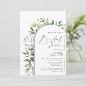 Elegante Vegetation Brautparty Einladung (Stehend Vorderseite)