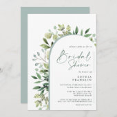 Elegante Vegetation Brautparty Einladung (Vorne/Hinten)