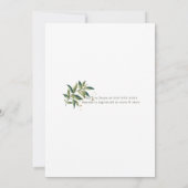 Elegante Vegetation in Gold Floral Brautparty Einladung (Rückseite)