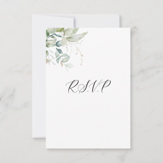 Elegante Vegetation mit/aus RSVP-Karte RSVP Karte (Rückseite)