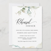 Elegante Vegetation Probe Abendessen Einladung (Vorderseite)