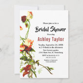 Elegante Vegetation Rustikale Rose Blumenstrauß Br Einladung (Vorderseite)