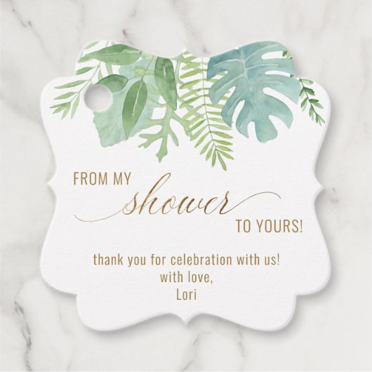 Elegante Vegetation, von meiner Dusche bis zu dein Geschenkanhänger (Vorderseite)