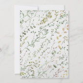 Elegante Vegetation Watercolor Bridal Showe Einladung (Rückseite)
