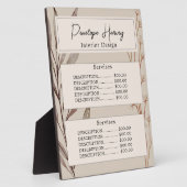 Elegante Vegetation Watercolor Moderne Rosa Farbe Fotoplatte (Seite)