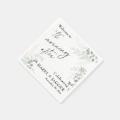 Elegante Vegetation Willkommen am Morgen Serviette (Ecke)