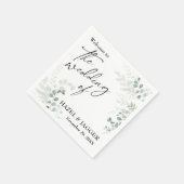 Elegante Vegetation Willkommen bei der Hochzeit vo Serviette (Ecke)