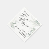 Elegante Vegetation Willkommen in der Nacht davor Serviette (Ecke)