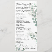 Elegante Vegetation, zeitgenössische Typografie Programm (Rückseite)