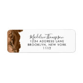 Elegante Velvet Rust Gold Agate Geode-Adresse (Vorne)