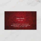 Elegante Velvet Texture Wine Business Cards Visitenkarte (Rückseite)