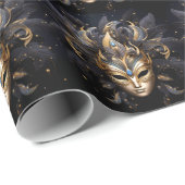 Elegante Venezianisch Mask Mardi Gras Geschenkpapier (Rolleneckpunkt)