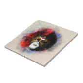 Elegante Venezianische Maske Fliese (Seite)