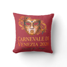Elegante venezianische Masken-Wurfkissen