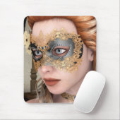 Elegante venezianische Maskenporträtkunst Mousepad (Mit Mouse)