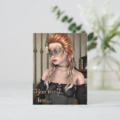 Elegante venezianische Maskenporträtkunst Postkarte (Stehend Vorderseite)