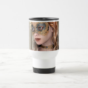 Elegante venezianische Maskenporträtkunst Reisebecher