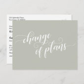 Elegante Veränderung von Plänen verzögert Hochzeit Postkarte (Vorne/Hinten)