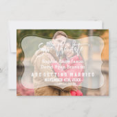 Elegante verblichene Handschrift für Fotos Save th The Date (Rückseite)