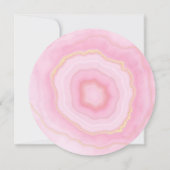 Elegante verblichene Wasserfarbe Gold rosa Tor Save The Date (Rückseite)