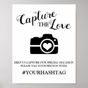 Elegante Vereinnahmung der Liebe   Add Hashtag Poster