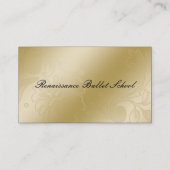 elegante vergoldete ballerina Visitenkarte (Rückseite)