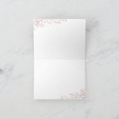 Elegante vergoldete Rose Gold botanischen Dank Dankeskarte (Innenseite)