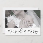 Elegante Verheiratete und fröhliche Weihnachtskart Feiertagskarte (Vorderseite)