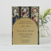 Elegante verkleidete katholische Hochzeit Einladung (Stehend Vorderseite)