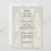 Elegante verkleidete katholische Hochzeit Einladung (Rückseite)