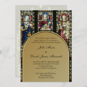 Elegante verkleidete katholische Hochzeit Einladung (Vorne/Hinten)