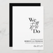 Elegante Verlängerung ohne Foto Save The Date (Vorne/Hinten)