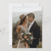 Elegante verlobte Gold-Foto-Engagierungspartei Einladung (Rückseite)