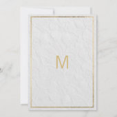 Elegante Verlobung aus weißem Gold, französische B Einladung (Rückseite)