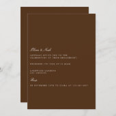 Elegante Verlobung Einladung (Vorne/Hinten)
