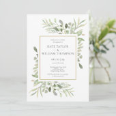 Elegante Verlobung Einladung (Stehend Vorderseite)