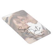 Elegante Verlobung Foto Script Hochzeit Magnet (Rechte Seite)