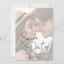 Elegante Verlobung Foto Script Hochzeit Save The Date