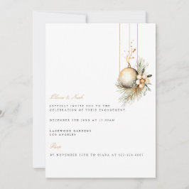 Elegante Verlobung zu Weihnachten Einladung