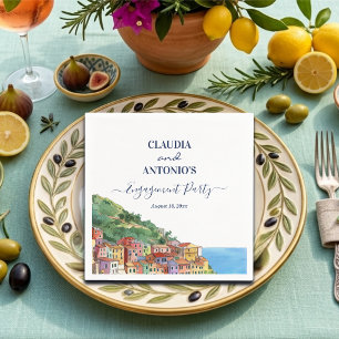 Elegante Verlobungsfeier an der italienischen Rivi Serviette
