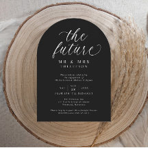 Elegante Verlobungsfeier Schrift Schwarz-Weiß