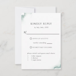 Elegante Verpackung, grün mit oder ohne RSVP-Karte RSVP Karte