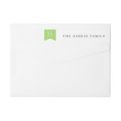 Elegante Verpackung um Rücksendeadresse (Rückseite)