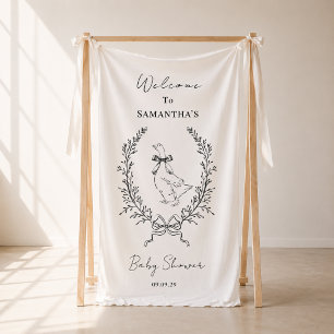 Elegante verrückte Gans-Baby-Party Banner