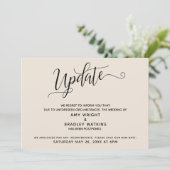 Elegante verspätete Hochzeitsankündigung Einladung (Stehend Vorderseite)