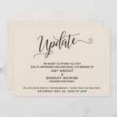 Elegante verspätete Hochzeitsankündigung Einladung (Vorne/Hinten)
