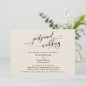 Elegante, verspätete Hochzeitskarte Einladung (Stehend Vorderseite)