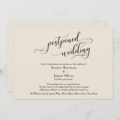 Elegante, verspätete Hochzeitskarte Einladung (Vorne/Hinten)