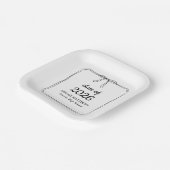 Elegante Verspielte Einfache Schleife Benutzerdefi Pappteller (Gewinkelt)